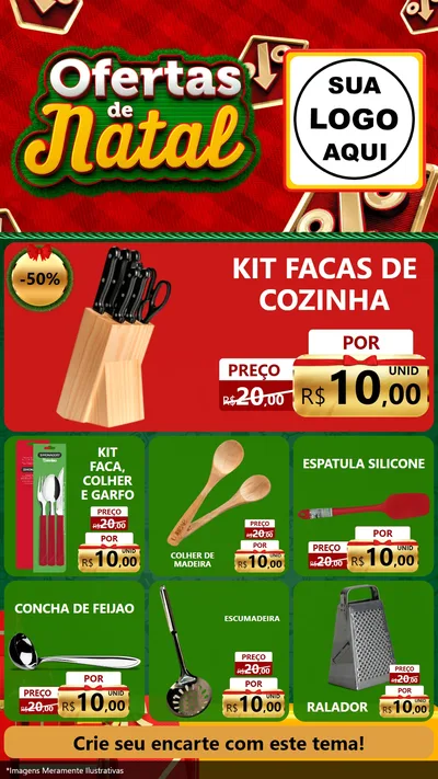 Modelo de Rede Social para Stories com o tema Ofertas de Natal para Utilidades Domésticas