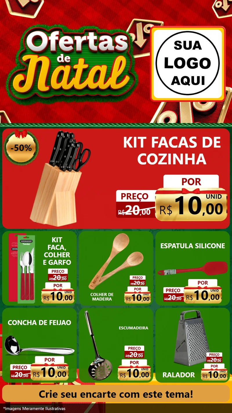 Modelo de Rede Social para Stories com o tema Ofertas de Natal para Utilidades Domésticas