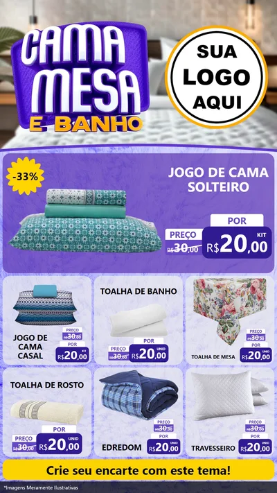 Modelo de Rede Social para Stories com o tema Cama , Mesa e Banho para Cama, Mesa e Banho