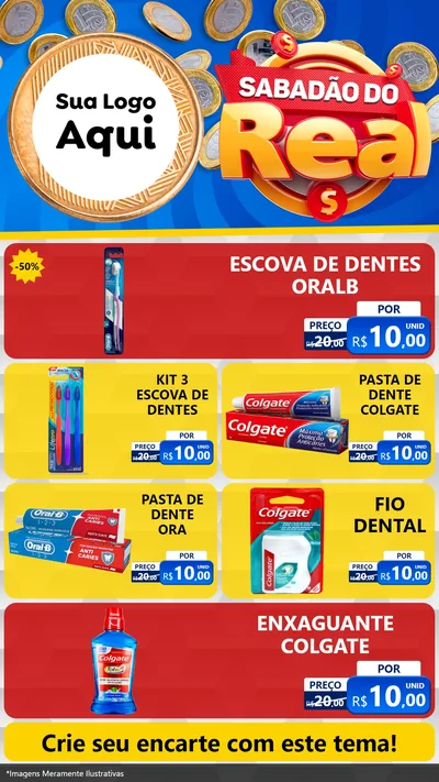 Modelo de TV para TV Vertical com o tema Sabadão do Real para Higiene Pessoal
