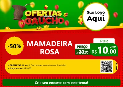 Modelo de Cartaz para Cartaz A4 Horizontal com o tema Ofertas Semana Do Gaúcho para Bebês