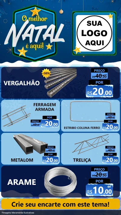 Modelo de TV para TV Vertical com o tema O Melhor Natal É Aqui! para Ferragens