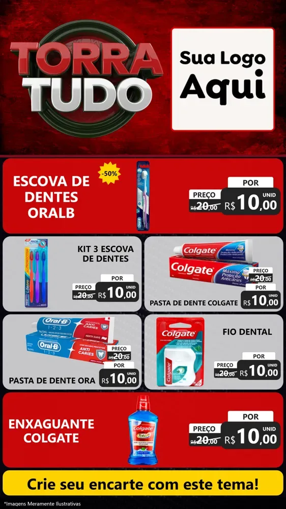 Modelo de TV para TV Vertical com o tema Torra Tudo para Higiene Pessoal
