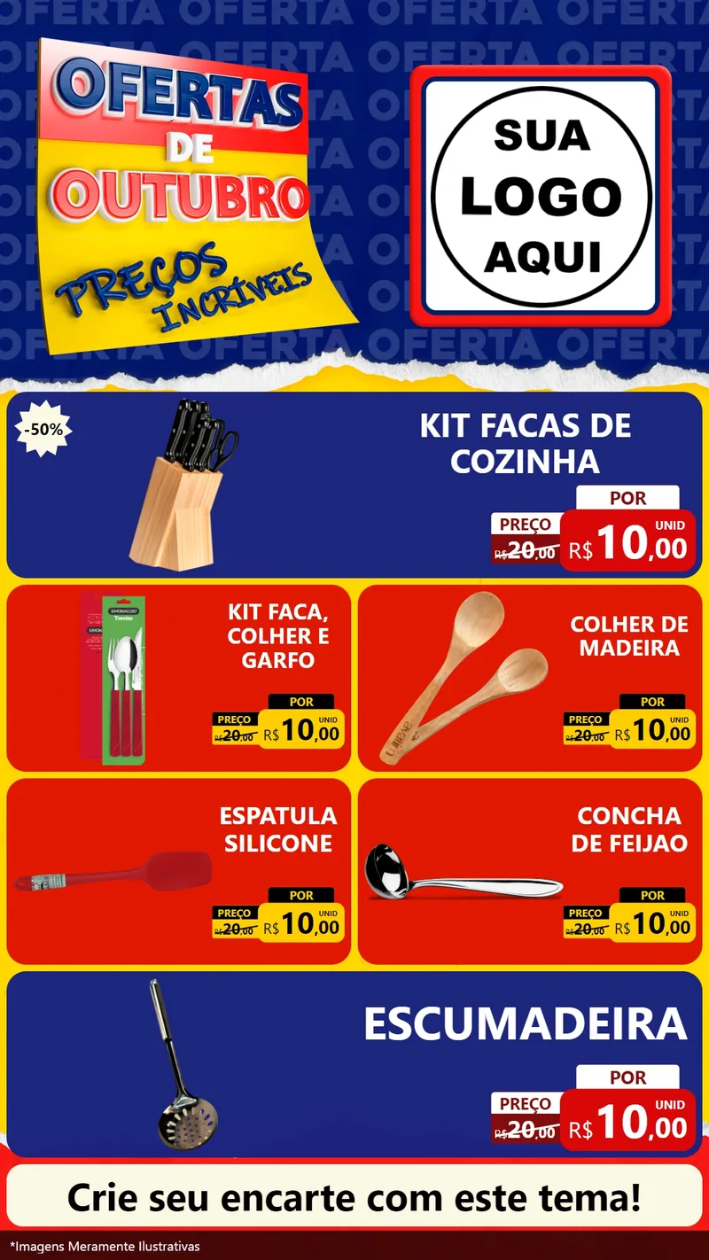 Modelo de TV para TV Vertical com o tema Ofertas de Outubro - Preços Incríveis para Utilidades Domésticas