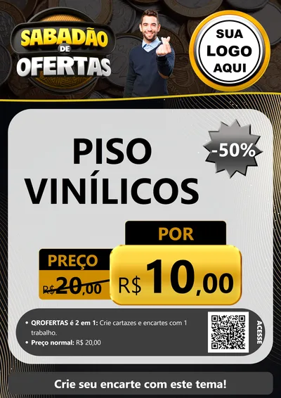 Modelo de Cartaz para Cartaz A4 Vertical com o tema Sabadão de Ofertas para Material para Construção