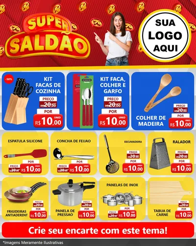 Modelo de Rede Social para Feed Instagram com o tema Super Saldão para Utilidades Domésticas