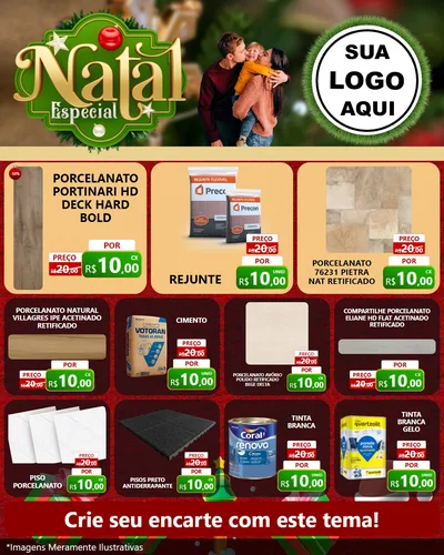 Modelo de Rede Social para Feed Instagram com o tema Natal Especial para Pisos e revestimentos