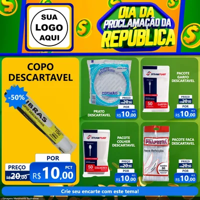 Modelo de Rede Social para Feed Facebook com o tema Dia Da Proclamação da República para Embalagens
