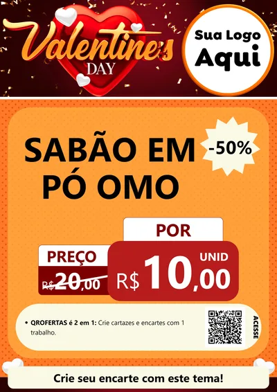 Modelo de Cartaz para Cartaz A4 Vertical com o tema Valentine's Day para Produtos de Limpeza