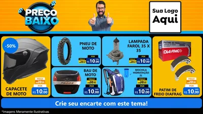 Modelo de TV para TV Horizontal com o tema Preço Baixo para Moto peças