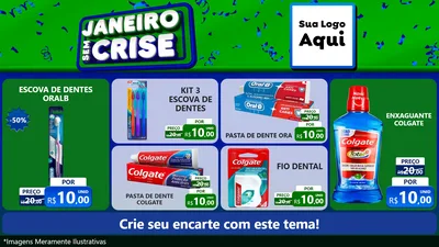 Modelo de TV para TV Horizontal com o tema Janeiro Sem Crise para Higiene Pessoal
