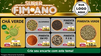 Modelo de TV para TV Horizontal com o tema Super Fim de Ano para Produtos Naturais