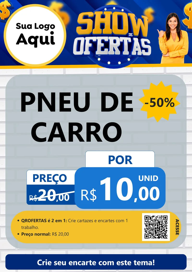 Modelo de Cartaz para Cartaz A4 Vertical com o tema Show de Ofertas para Auto peças