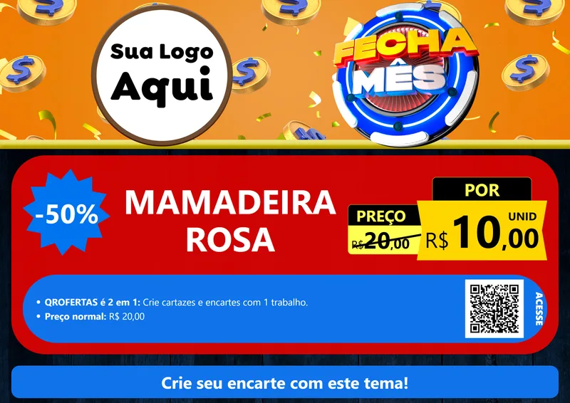 Modelo de Cartaz para Cartaz A4 Horizontal com o tema Fecha Mês para Bebês