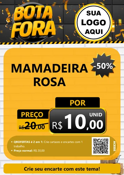 Modelo de Cartaz para Cartaz A4 Vertical com o tema Bota Fora para Bebês