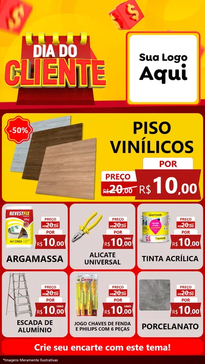 Modelo de Rede Social para Stories com o tema Dia do Cliente para Material para Construção