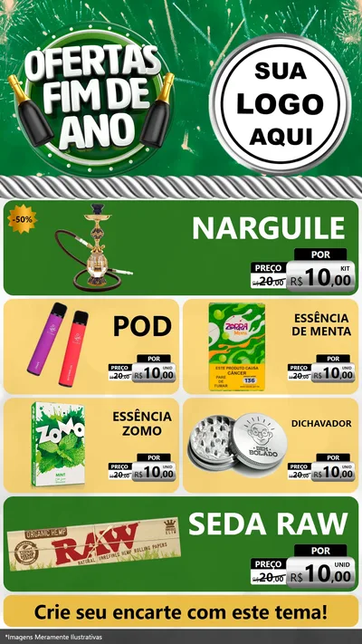 Modelo de TV para TV Vertical com o tema Ofertas Fim de Ano para Tabacaria