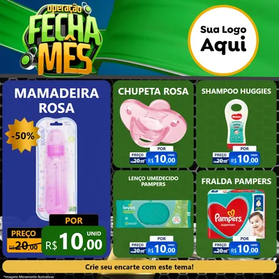 Modelo de Rede Social para Feed Facebook com o tema Operação Fecha Mês para Bebês