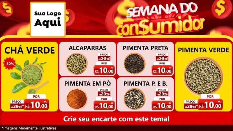 Modelo de TV para TV Horizontal com o tema Semana do Consumidor para Produtos Naturais