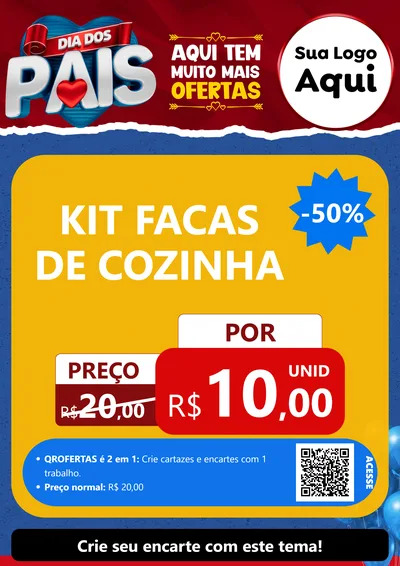 Modelo de Cartaz para Cartaz A4 Vertical com o tema Dia dos Pais para Utilidades Domésticas