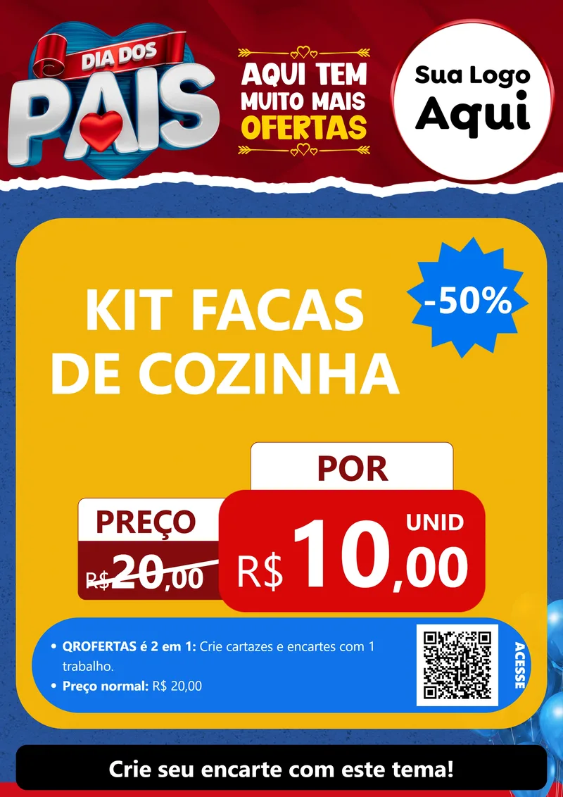 Modelo de Cartaz para Cartaz A4 Vertical com o tema Dia dos Pais para Utilidades Domésticas