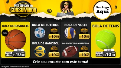 Modelo de TV para TV Horizontal com o tema Mês Especial do Consumidor para Artigos Esportivos