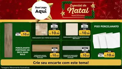 Modelo de TV para TV Horizontal com o tema Especial de Natal para Pisos e revestimentos
