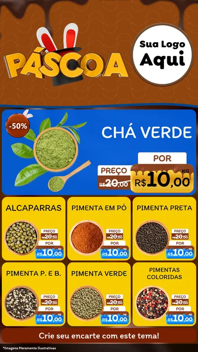 Modelo de Rede Social para Stories com o tema Páscoa para Produtos Naturais