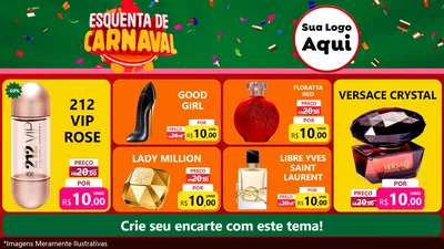 Modelo de TV para TV Horizontal com o tema Esquenta de Carnaval para Perfumes