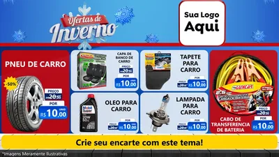 Modelo de TV para TV Horizontal com o tema Ofertas de Inverno para Auto peças