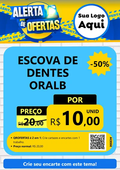 Modelo de Cartaz para Cartaz A4 Vertical com o tema Alerta de Ofertas para Higiene Pessoal