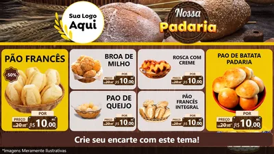 Modelo de TV para TV Horizontal com o tema Nossa Padaria para Padaria