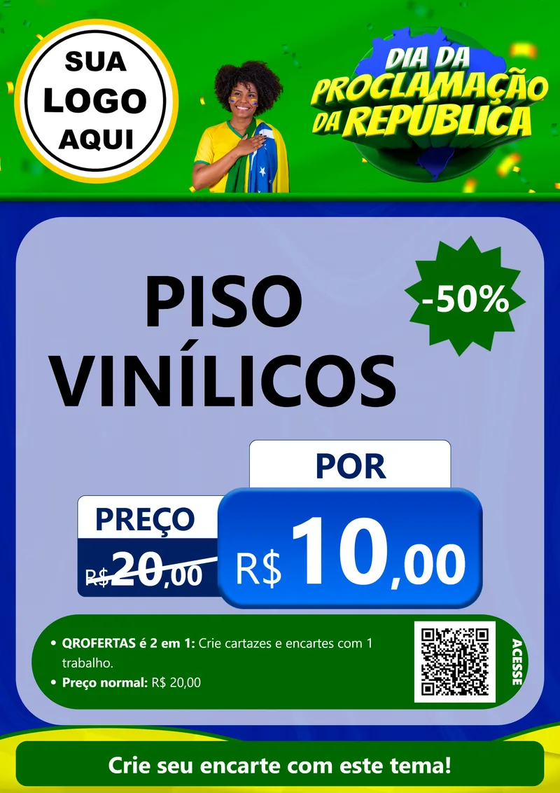 Modelo de Cartaz para Cartaz A4 Vertical com o tema Dia Da Proclamação Da República para Material para Construção