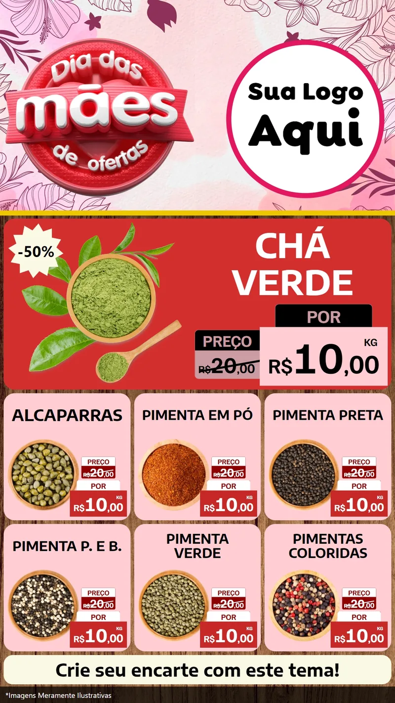 Modelo de Rede Social para Stories com o tema Dia Das Mães De Ofertas para Produtos Naturais