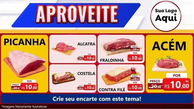 Modelo de TV para TV Horizontal com o tema Aproveite para Açougue