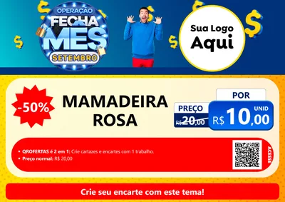 Modelo de Cartaz para Cartaz A4 Horizontal com o tema Operação Fecha Mês Setembro para Bebês