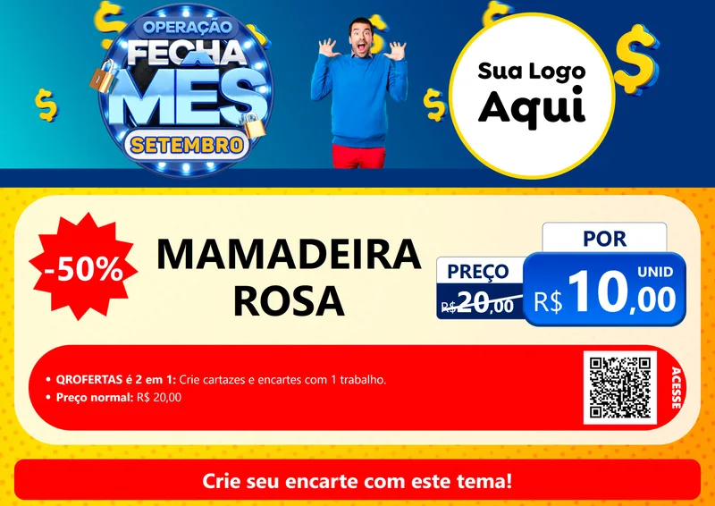 Modelo de Cartaz para Cartaz A4 Horizontal com o tema Operação Fecha Mês Setembro para Bebês