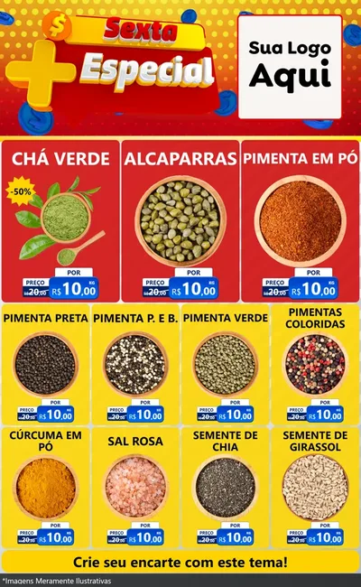 Modelo de Encarte para Encarte Grande com o tema Sexta Mais Especial para Produtos Naturais