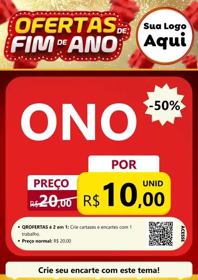 Modelo de Cartaz para Cartaz A4 Vertical com o tema Ofertas de Fim de Ano para Óticas