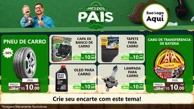 Modelo de TV para TV Horizontal com o tema Mês dos Pais para Auto peças