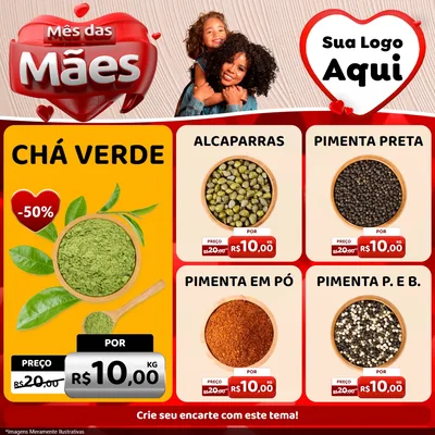 Modelo de Rede Social para Feed Facebook com o tema Mês das Mães para Produtos Naturais