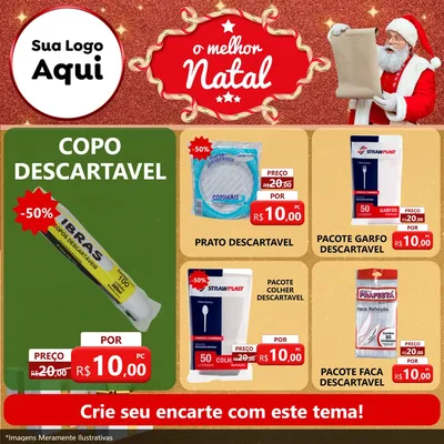 Modelo de Rede Social para Feed Facebook com o tema O Melhor Natal para Embalagens