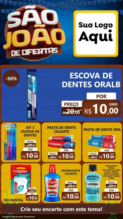 Modelo de Rede Social para Stories com o tema São João Ofertas Imbatíveis! - Junina para Higiene Pessoal