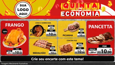 Modelo de TV para TV Horizontal com o tema Quinta da Economia para Assados