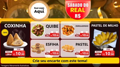 Modelo de TV para TV Horizontal com o tema Sábado do Real para Salgadaria