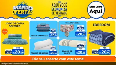 Modelo de TV para TV Horizontal com o tema Grandes Ofertas para Cama, Mesa e Banho