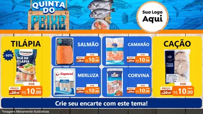 Modelo de TV para TV Horizontal com o tema Quinta do Peixe para Peixaria