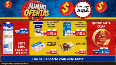 Modelo de TV para TV Horizontal com o tema Junho de Ofertas para Frios e Laticínios