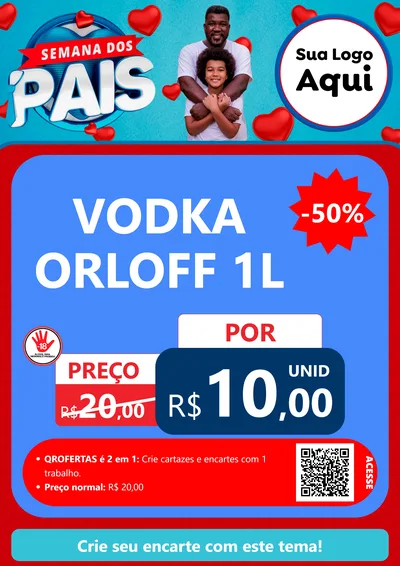 Modelo de Cartaz para Cartaz A4 Vertical com o tema Semana Dos Pais para Distribuidora de bebidas
