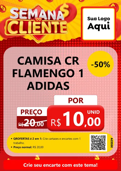 Modelo de Cartaz para Cartaz A4 Vertical com o tema Semana do Cliente para Roupas e acessórios